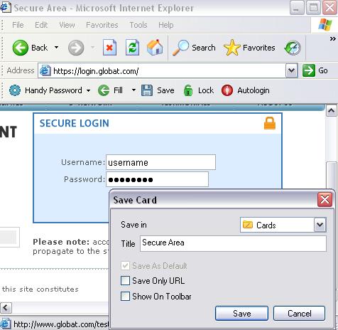 Saving login and password to login automatically.