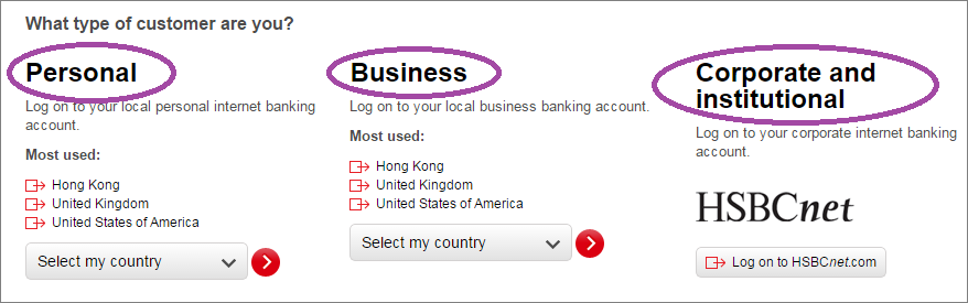 HSBC Internet Banking Log On