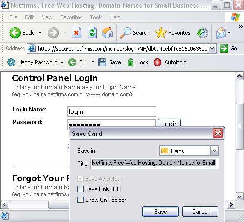 Saving login and password to login automatically.