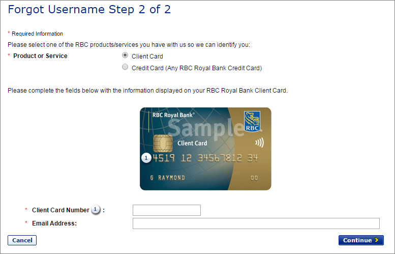 Royal Bank Login Forgot